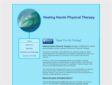 Tablet Screenshot of healinghandsphysicaltherapy.org